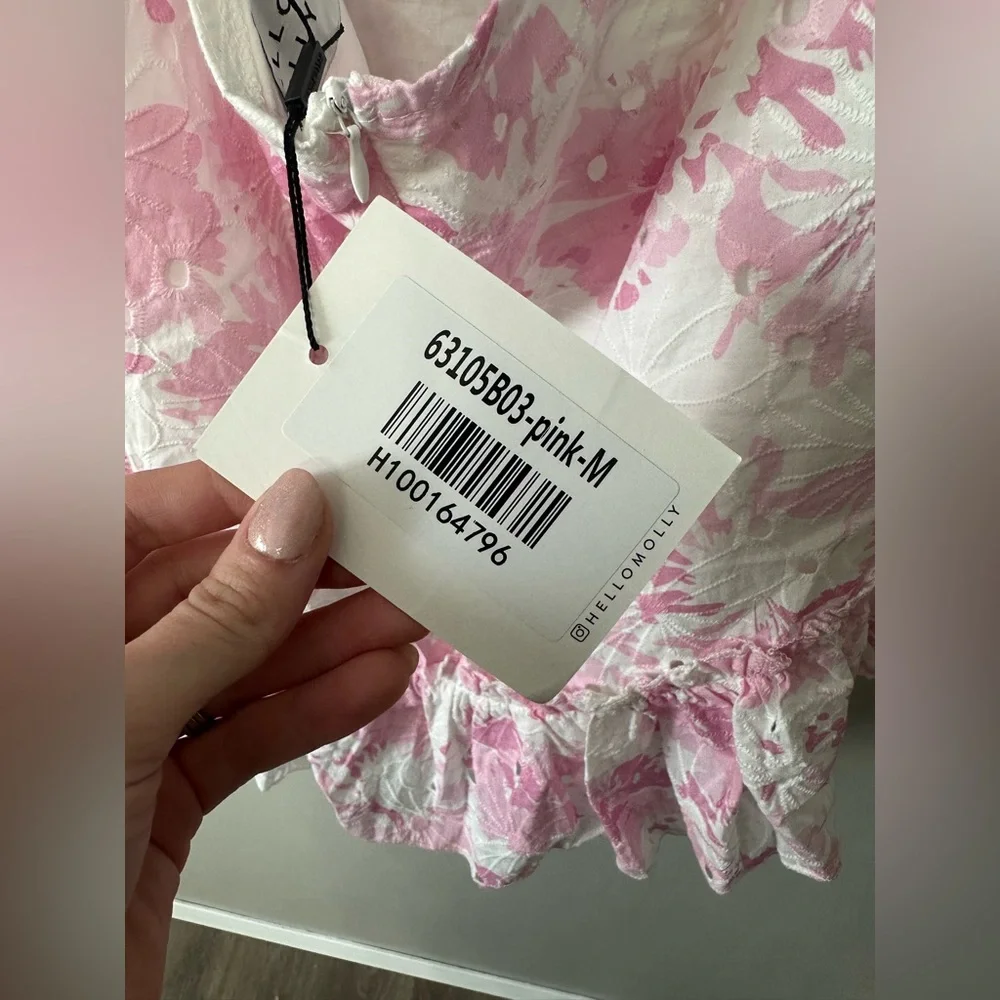 NWT Hello Molly MESSAGE IN A BOTTLE DRESS PINK - Picture 10 of 12